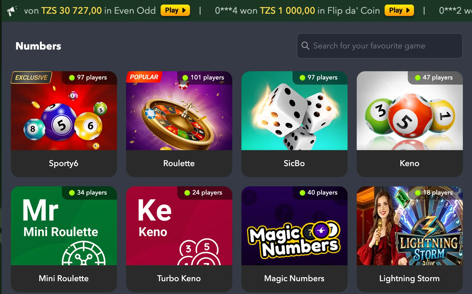 Casino games available on Sportybet Nigeria